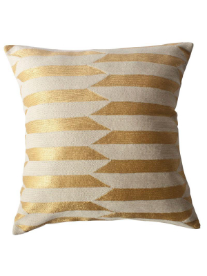 Leah Singh Scarpa Circus Pillow - White/gold