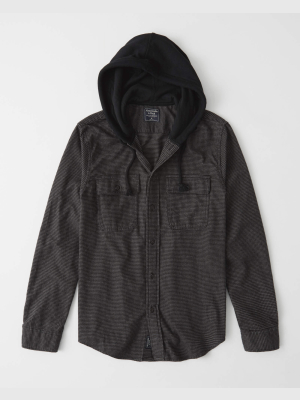 Hooded Shirt Jacket