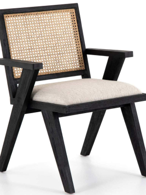 Flora Dining Chair, Drifted Matte Black - Set Of 2