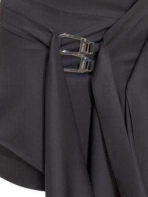 The Attico Clip Detailed Asymmetric Skirt