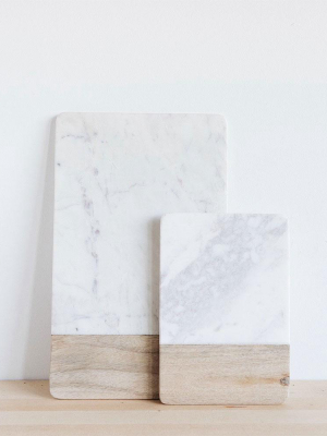 Marble Serving Tray - White