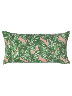 The Tropics Palm Leaf Throw Pillow