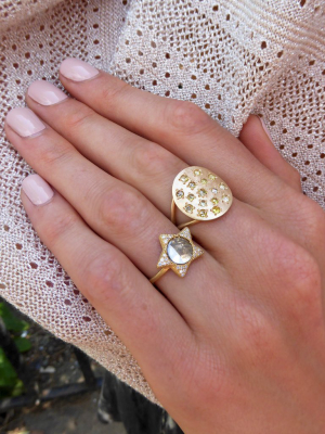 Brooke Gregson Orbital Diamond Ring In Yellow Gold