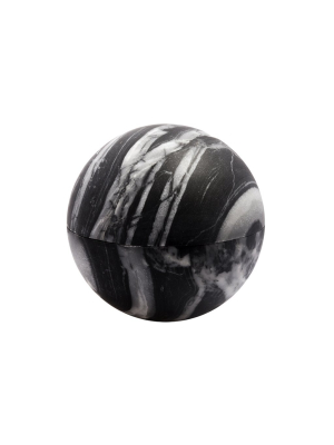 Small Grey Marble Sphere Box