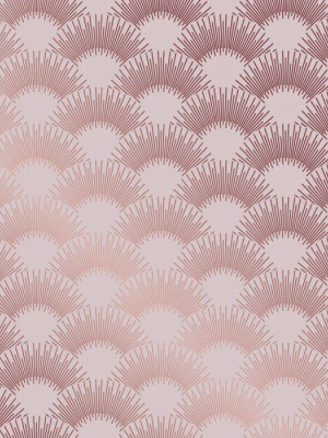 Gatsby Scallop Self-adhesive Wallpaper In Roaring Blush By Tempaper