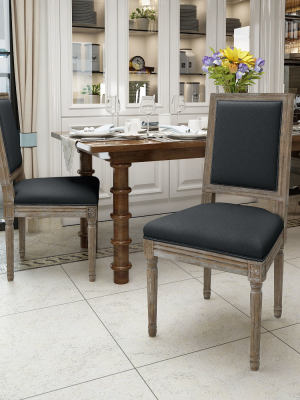 Set Of 2 Ledger Traditional Dining Chairs - Christopher Knight Home