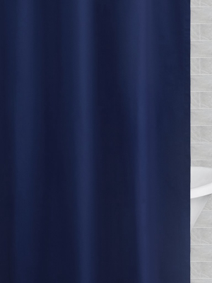 The Navy Blue Shower Curtain
