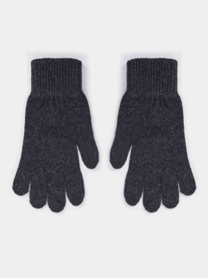 Asos Design Touch Screen Gloves In Recycled Polyester In Charcoal Gray