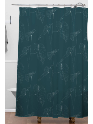 Gabriela Fuente Atlantic Shower Curtain Dark Green - Deny Designs