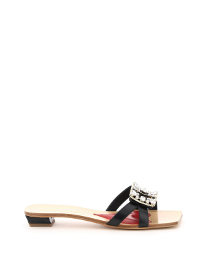 Roger Vivier Mini Broche Vivier Buckle Mules