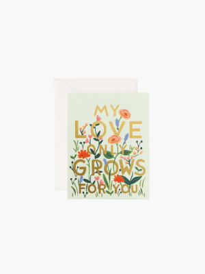 Rifle Paper Co Love Grows Card