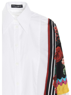 Dolce & Gabbana Contrast Print Panelled Shirt