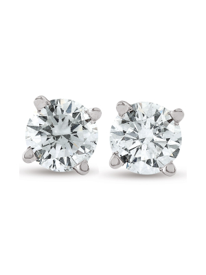 Pompeii3 1/2ct Diamond Screwback Studs Lab Created Diamond Eco Friendly 14k White Gold