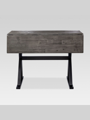 40" Square Drop Leaf Rustic Dining Table - Gray/black - Threshold™