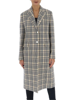 Prada Plaid Straight Coat