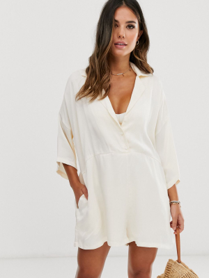 Zulu & Zephyr Oversized Beach Sateen Romper