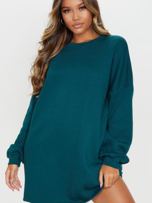 Teal Oversized Sweater Dress