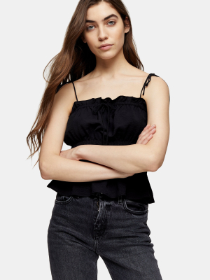 Plain Black Casual Cami