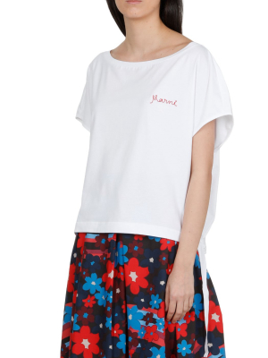 Marni Logo Embroidered T-shirt