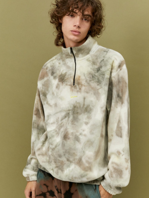 Iets Frans... Tie-dye Mock Neck Fleece Sweatshirt