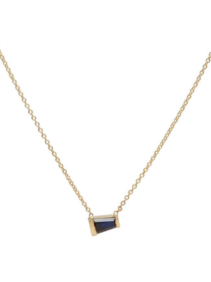 Tapered Baguette Sapphire Necklace