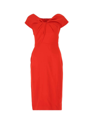 Alexander Mcqueen Knotted Front Midi Dress