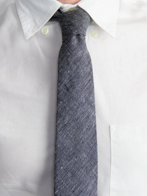 Black + White Tweed Tie