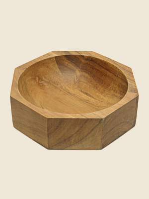 Octagonal Bowl - Acacia Wood