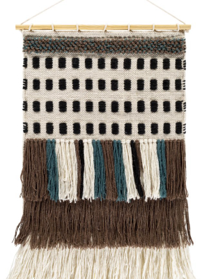 Saber Hand Woven Wall Hanging In Camel