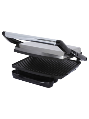 Brentwood Select Compact Non-stick Panini Press & Sandwich Maker In Stainless Steel