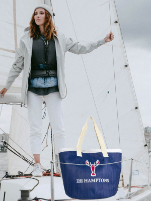 The Hamptons Insulated Logo Straw Tote