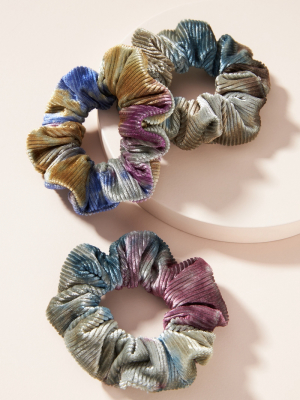 Alissa Tie-dye Velvet Scrunchie Set