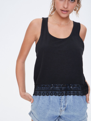 Crochet-trim Tank Top