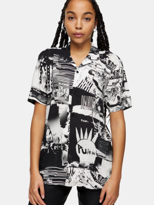 Topman Photo Print Shirt In White