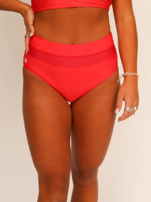 Leilani Red Colorblock Bottom