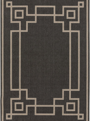 Alfresco Outdoor Rug In Navy & Camel