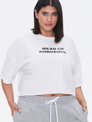 Plus Size Head Up Gorgeous Tee