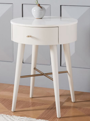 Penelope Nightstand - Oyster W/ Marble Top