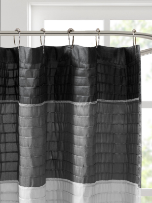 Salem Solid Pieced Polyester Shower Curtain