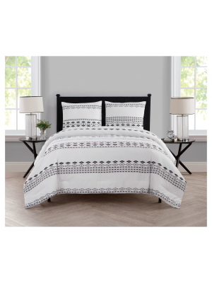 White Azteca Printed Comforter Set - Vcny®