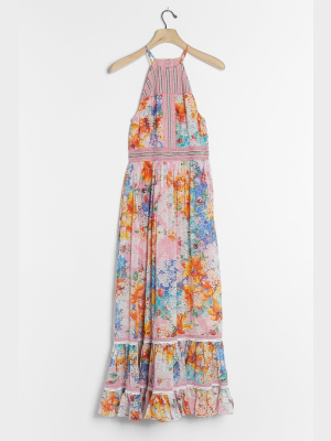 Yuko Halter Maxi Dress