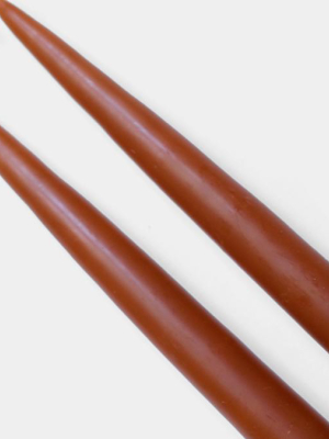 Rust Taper Candles