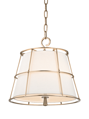 Savona 2 Light Pendant Aged Brass