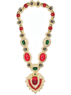Ruby, Emerald, And Sapphire Necklace