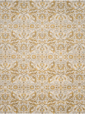 Evoke Floral Ivory/gold Area Rug