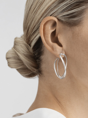 Silver Infinity Hoop Earrings