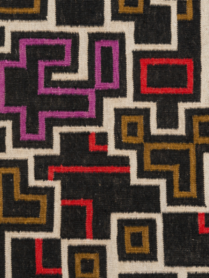 Inca Kilim Rug: Black