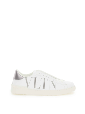 Valentino Vltn Logo Print Open Sneakers