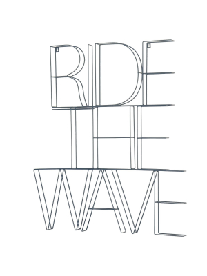 28"x35" Ride The Wave Wire Wall Decor Blue - Pillowfort™