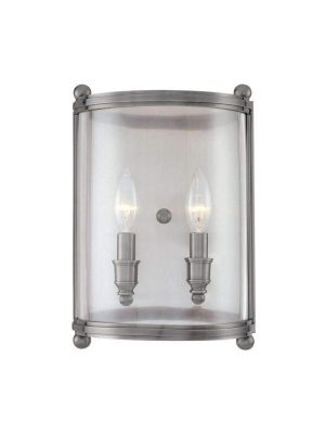 Mansfield 2 Light Wall Sconce Antique Nickel